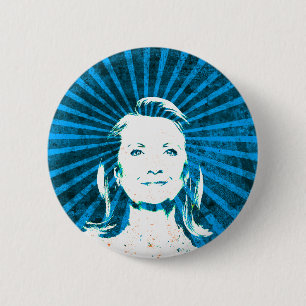 Macaron Rond 5 Cm Hillary Clinton pour le président 2016