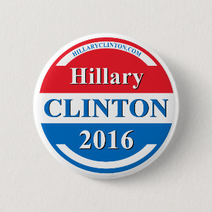 Macaron Rond 5 Cm Hillary Clinton pour le président 2016