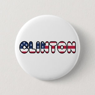 Macaron Rond 5 Cm Hillary Clinton USA President Elections 2016
