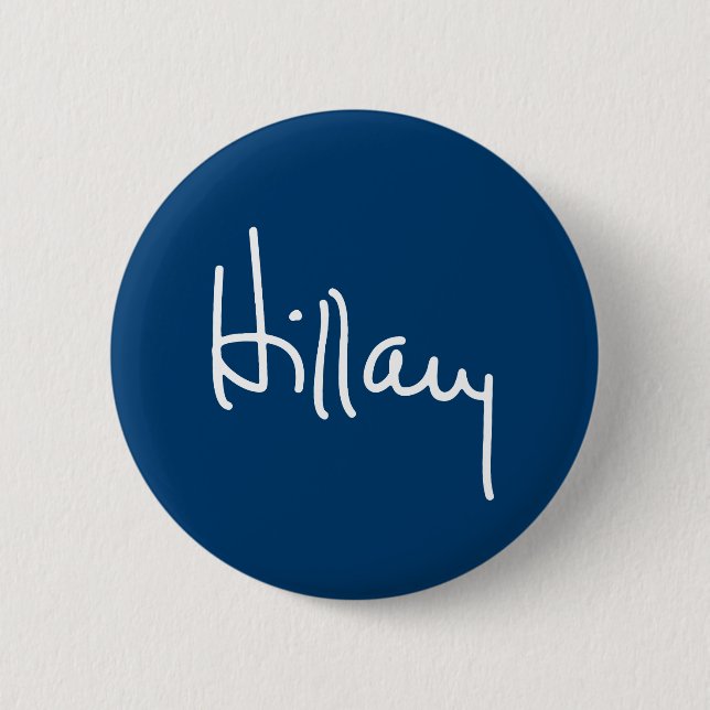 Macaron Rond 5 Cm Hillary dédicacent (blanc) - .png (Devant)