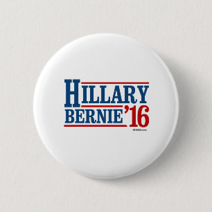 Macaron Rond 5 Cm Hillary et Bernie en 2016
