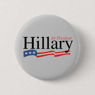 Macaron Rond 5 Cm Hillary pour le Président Button