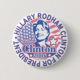 Macaron Rond 5 Cm Hillary Rodham Clinton pour le Président Button