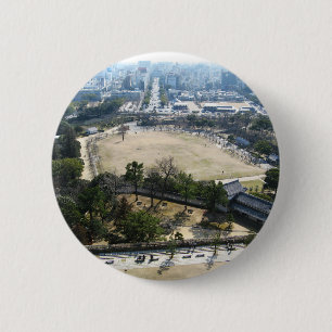 Macaron Rond 5 Cm Himeji, Japon (Vue du château haut)