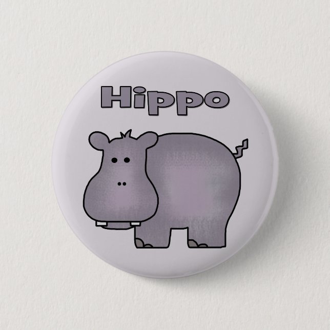 Macaron Rond 5 Cm Hippo mignon (Devant)