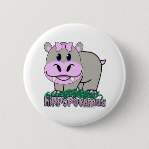 Macaron Rond 5 Cm Hippopotame