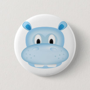 Macaron Rond 5 Cm Hippopotame mignon
