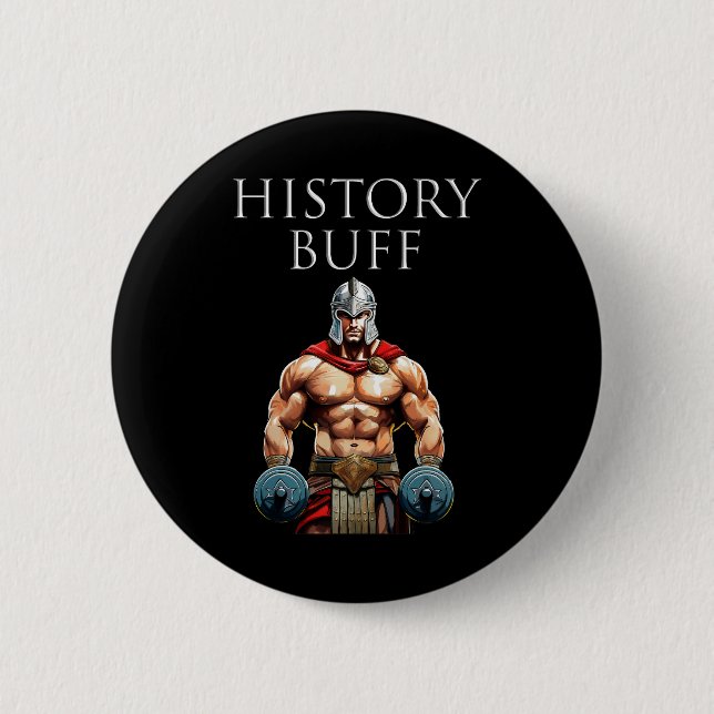 Macaron Rond 5 Cm Histoire Buff Roman Centurion (Devant)