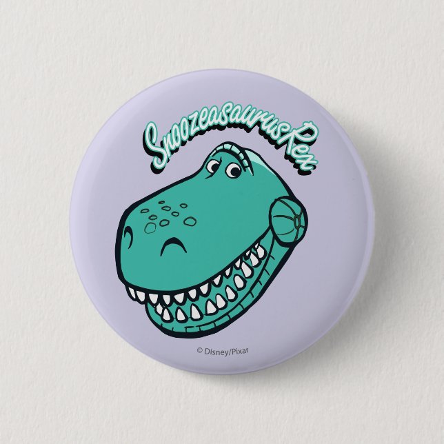 Macaron Rond 5 Cm Histoire du jouet | Snoozeasaurus Rex (Devant)