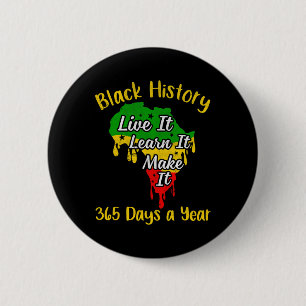Macaron Rond 5 Cm Histoire noire 365 jours par an Mois de l'histoire