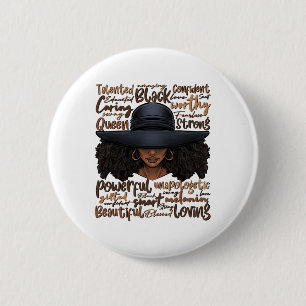 Macaron Rond 5 Cm Histoire noire africaine Dames afro-américaines Ju