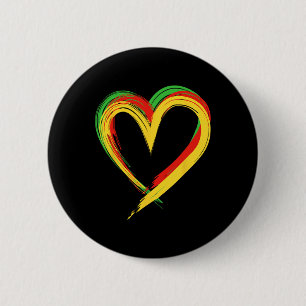 Macaron Rond 5 Cm Histoire noire Coeur africain Afro Histoire noire