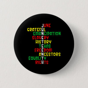 Macaron Rond 5 Cm Histoire noire Journée de la liberté africaine