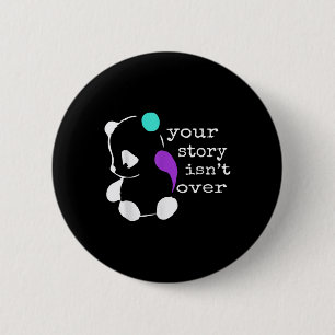 Macaron Rond 5 Cm Histoire pas fini - Semicolon Cadeau Prévention du