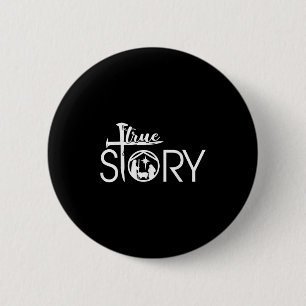 Macaron Rond 5 Cm Histoire Véritable de la Naissance de Jésus Noël N