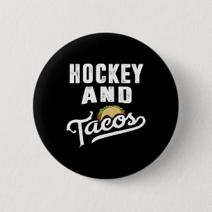 Macaron Rond 5 Cm Hockey et Tacos Papa Garçons Joueur de glace enfan