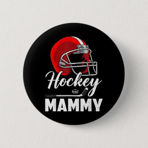 Macaron Rond 5 Cm Hockey Maman Joueur de Hockey Famille Assortie