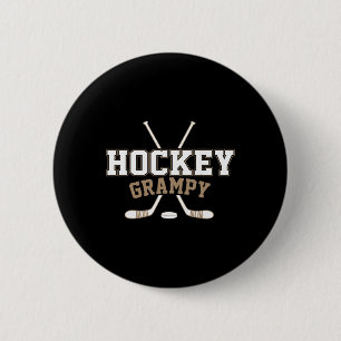 Macaron Rond 5 Cm Hockey Papi Vintage Amateur de Hockey