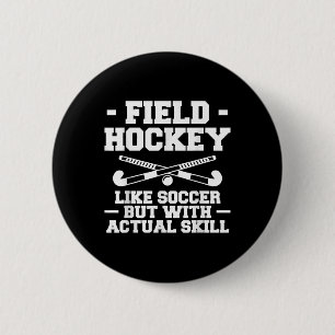 Macaron Rond 5 Cm Hockey sur gazon comme le football mais avec une v