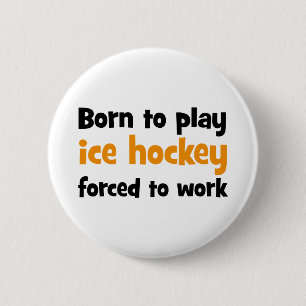 Macaron Rond 5 Cm hockey sur glace