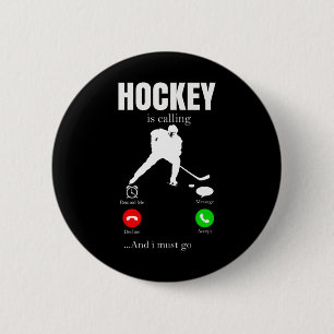 Macaron Rond 5 Cm Hockey sur glace Jeunes Femmes Joueuse de hockey s