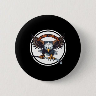 Macaron Rond 5 Cm Hockey sur glace Marquer tôt Marquer souvent Graph