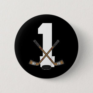 Macaron Rond 5 Cm Hockey sur glace pour enfants Enfants tout-petits 