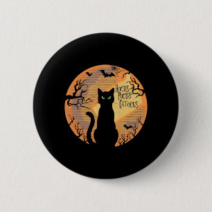 Macaron Rond 5 Cm Hocus Pocus Catocus Halloween Chat Noir Amateur