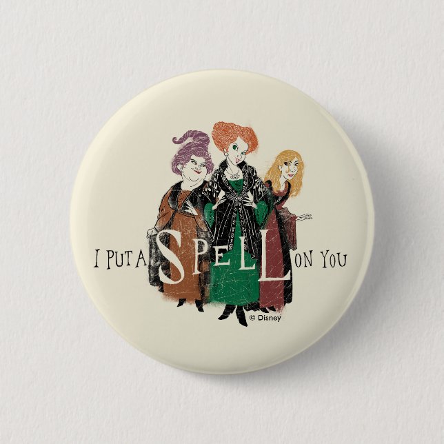 Macaron Rond 5 Cm Hocus Pocus Sanderson Soeurs Spellbound (Devant)