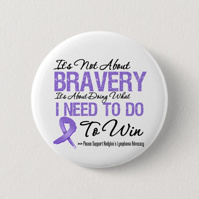 Macaron Rond 5 Cm Hodgkins Lymphoma Cancer Bataille (Devant)