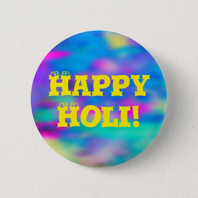 Macaron Rond 5 Cm HOLI Festival des couleurs 2 + vos idées (Devant)