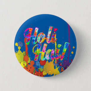 Macaron Rond 5 Cm Holi Hai ! - Diffuser le message Holi