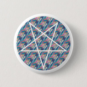 Macaron Rond 5 Cm hologram pentagram