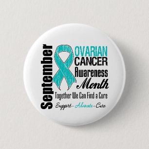 Macaron Rond 5 Cm Hommage de mois de conscience de Cancer ovarien
