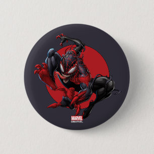 Macaron Rond 5 Cm Homme-araignée Venomisé Miles Morales