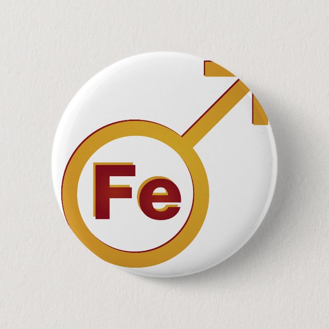 Macaron Rond 5 Cm Homme de fer (Devant)