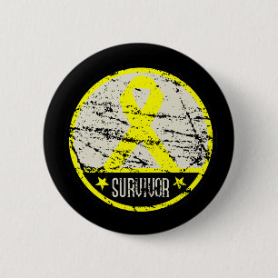 Macaron Rond 5 Cm Hommes de survivant de cancer de la vessie