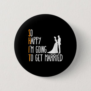 Macaron Rond 5 Cm Hommes Drôle Mariage Sarcastique Groom Bride Engag