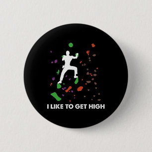 Macaron Rond 5 Cm Hommes Escalade Drôle Bouldering J'aime Me Hisser