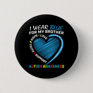 Macaron Rond 5 Cm Hommes Femmes Enfants Je Porte Du Bleu Pour Mon Fr