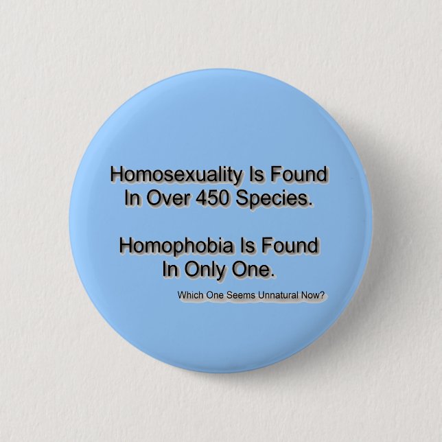 Macaron Rond 5 Cm "Homophobie " (Devant)