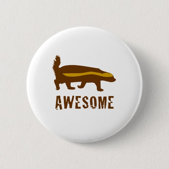 Macaron Rond 5 Cm Honey Badger (Devant)