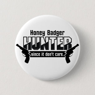 Macaron Rond 5 Cm Honey Badger Hunter button