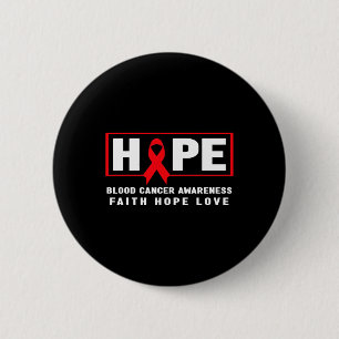 Macaron Rond 5 Cm Hope Blood Cancer - Red Ribbon Blood Cancer Award