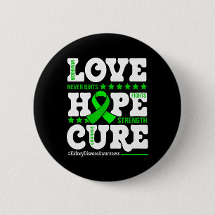 Macaron Rond 5 Cm Hope Cure Warrier Kidney Disease Awareness Support