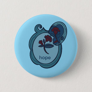 Macaron Rond 5 Cm Hope Floral NatureInspecred Button