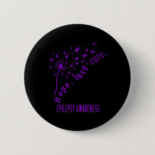 Macaron Rond 5 Cm Hope Love Cure Epilepsy Awareness T