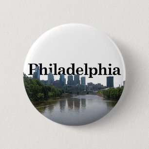 Macaron Rond 5 Cm Horizon de Philadelphie - avec Phil. dans le