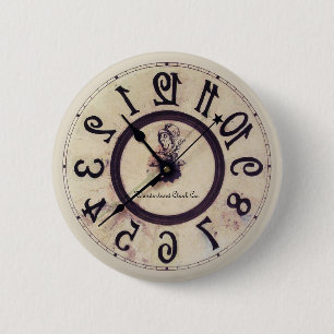Macaron Rond 5 Cm Horloge curieuse 1