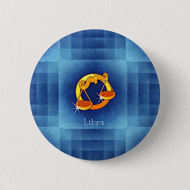 Macaron Rond 5 Cm horoscope de libra (Devant)